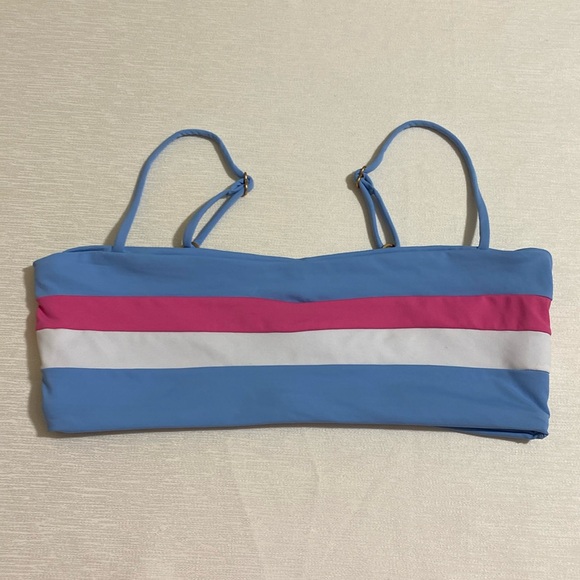 L*SPACE Women's REVERSIBLE Rebel Stripe Top Bikini Top Size L - Picture 3 of 7